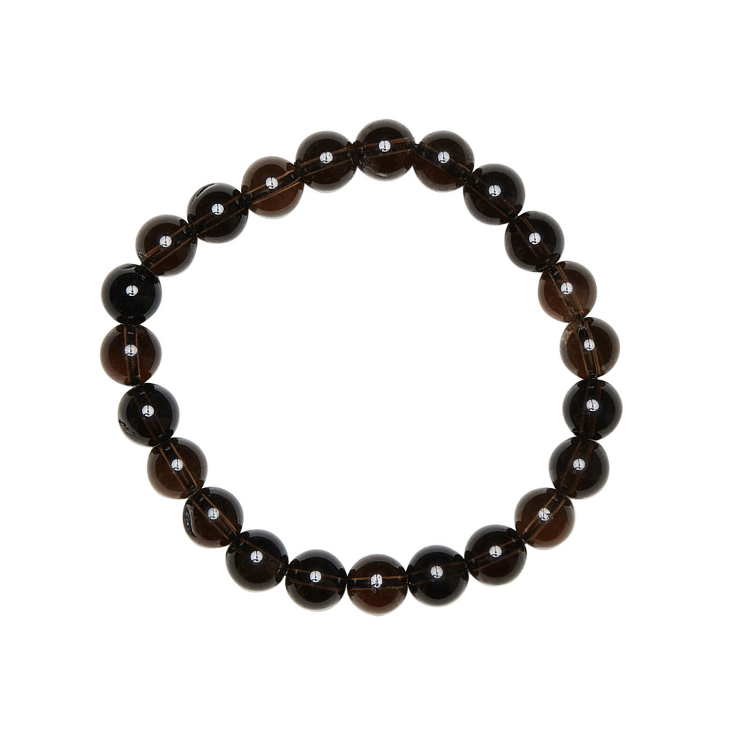 Ambarya Release - Smoky Quartz Mala Bead Bracelet on white background