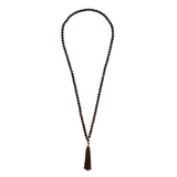 Ambarya Release - Smoky Quartz Mala Bead necklace on white background