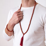 Man wearing Ambarya Grounding - Red Jasper Mala Bead Necklace