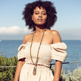 Unakite Mala Bead Necklace