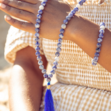 Close up of Ambarya Insight - Sodalite Mala Bead Set