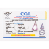 Amethyst gemstone identification report card