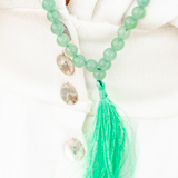 Green Aventurine Mala Bead Necklace