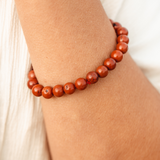 Red Jasper Mala Bead bracelet