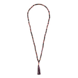 Ambarya Emotional Healing - Rhondonite Mala Bead Necklace on white background