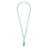 Ambarya Hope - Amazonite Mala Bead Necklace on white background
