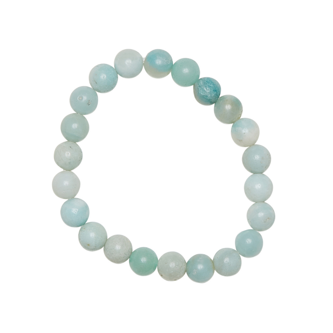 Ambarya Hope - Amazonite Mala Bead Bracelet on white background