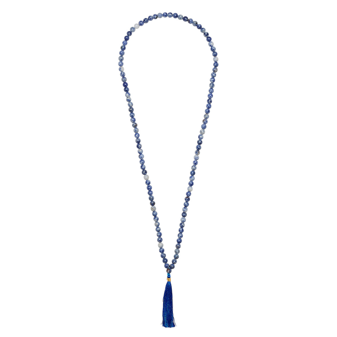 Ambarya Insight - Sodalite Mala Bead necklace on white background