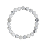 Ambarya Patience - Howlite Mala Bead Bracelet on white background