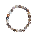 Ambarya Acceptance - Botswana Agate Mala Bead Bracelet on white background