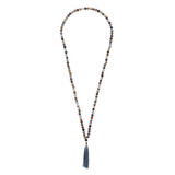 Ambarya Acceptance - Botswana Agate Mala Bead Necklace on white background