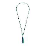 Rainbow Fluorite crystal Mala Bead necklace