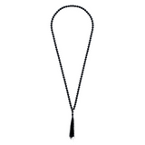 Black Tourmaline crystal Mala Bead necklace