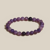 Ambarya Natural Lepidolite Mala Bead Bracelet