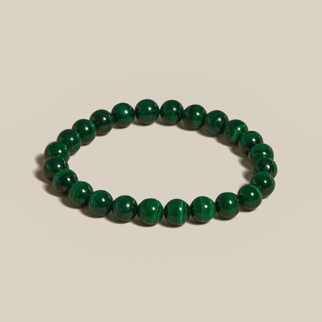 Ambarya natural malachite mala bracelet 