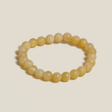 Ambarya Natural Honey Jade Mala Bead Bracelet