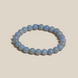 Ambarya Natural Angelite Mala Bead Bracelet